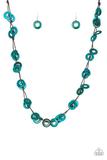 Waikiki Winds - Blue Wooden Necklace - Box 6 - Blue