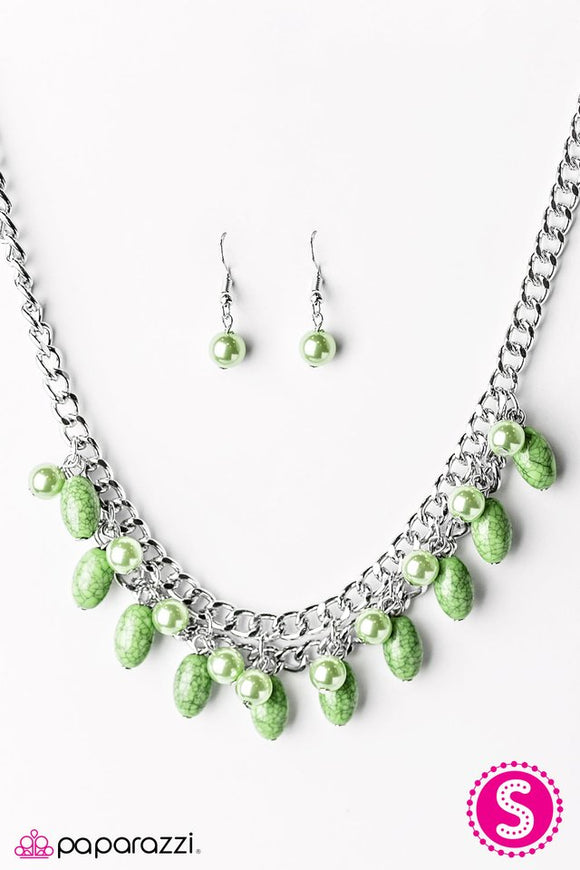Can't Bead Tamed - Green Necklace - Box 1 - Green