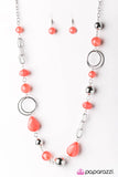 Glam Grotto - Orange Necklace - Box 4 - Orange