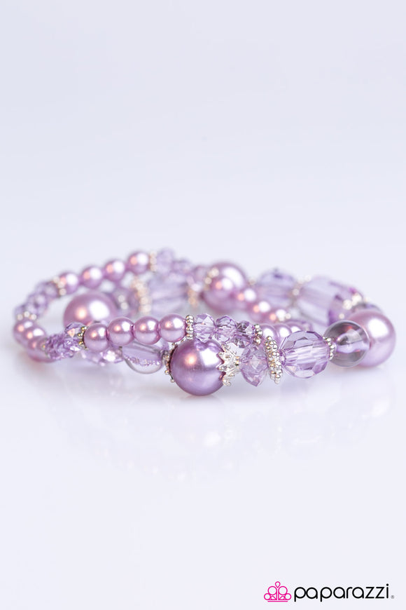 Glass Crowns - Purple Bracelet