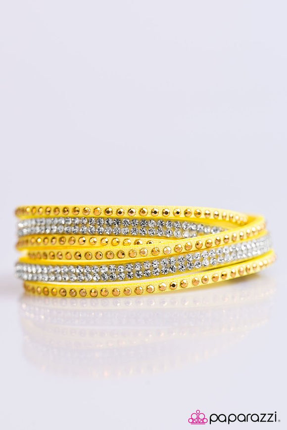 Stop, Drop and Sparkle - Yellow Urban Bracelet