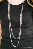 Glass Half FANCIFUL - Orange Necklace - Box 6 - Orange