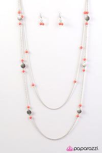 High Tides And Good Vibes - Orange Necklace - Box 6 - Orange