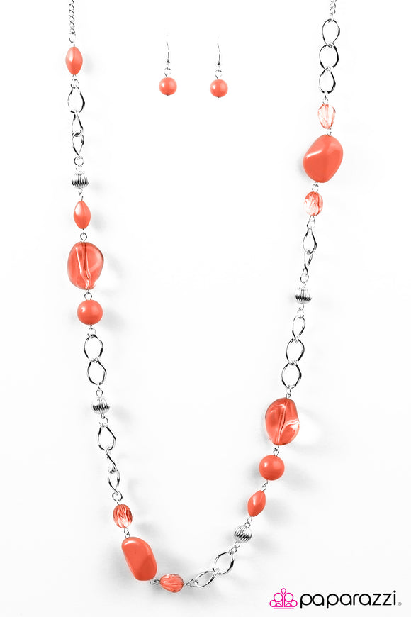 GLASS-ical Music - Orange Necklace - Box 4 - Orange