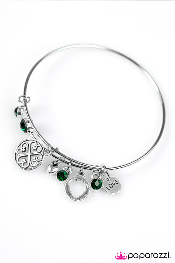 Love To Bits - Green Charm Bracelet