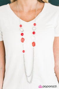 Sassy And Glassy - Red Necklace - Box 4 - Red