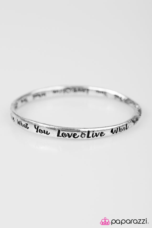Live What You Love - Silver Bracelet - Bangle Silver Box