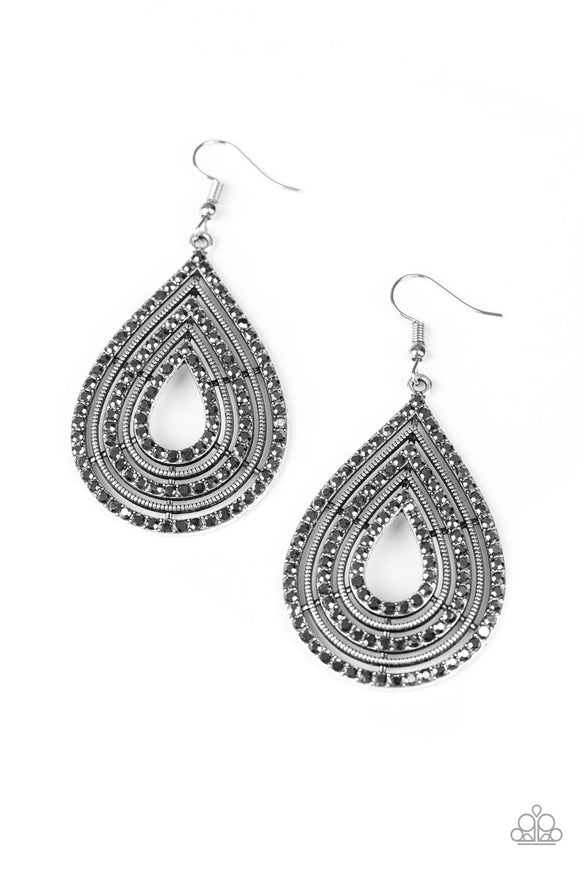 5th Avenue Attraction - Silver Earrings