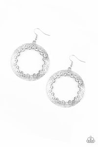 Gala Glitter - White Earring