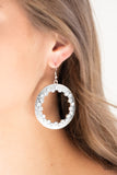 Gala Glitter - White Earring