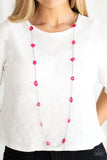 Glassy Glamorous - Pink Necklace - Box 8 - Pink