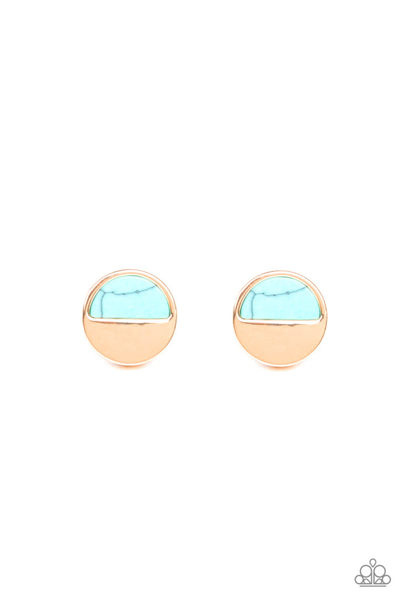 Marble Minimalist - Blue Post Earring - Box 1 - Blue