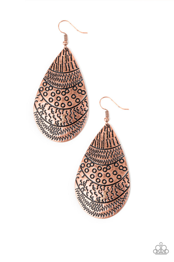 Safari Splash - Copper Earring