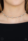 Stunningly Stunning - White Choker Necklace