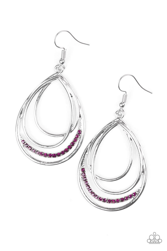 Start Each Day With Sparkle - Purple Earring