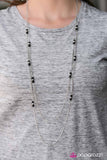 Glass Half FANCIFUL - Black Necklace - Box 9 - Black