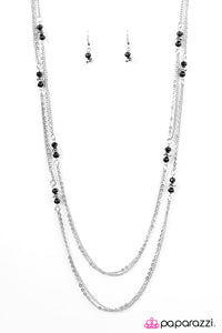 Glass Half FANCIFUL - Black Necklace - Box 9 - Black