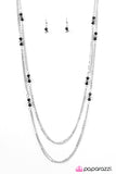 Glass Half FANCIFUL - Black Necklace - Box 9 - Black