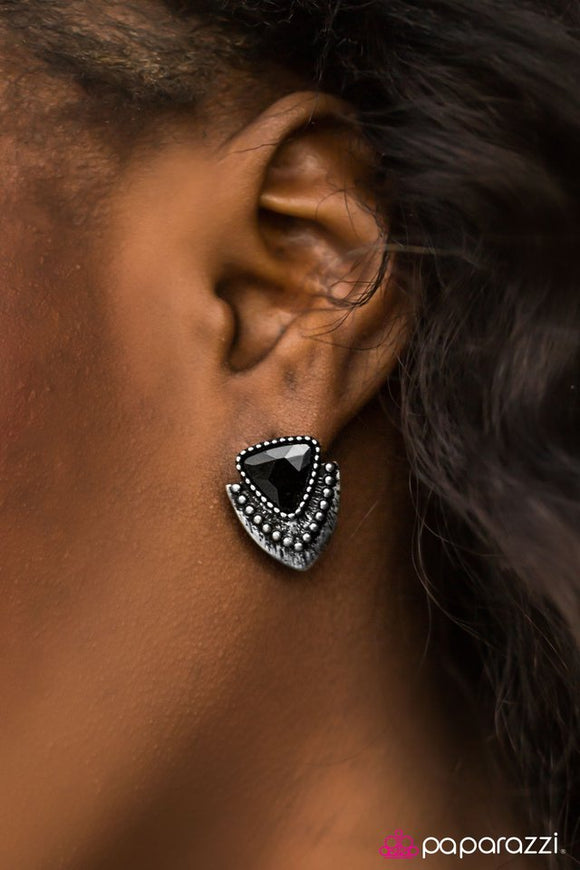 One REFINDED Day - Black Post Earring