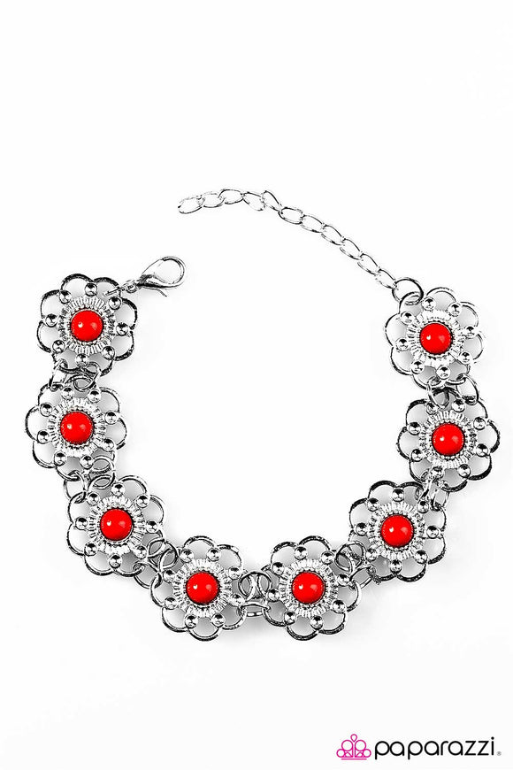 Summer Garden - Red Bracelet