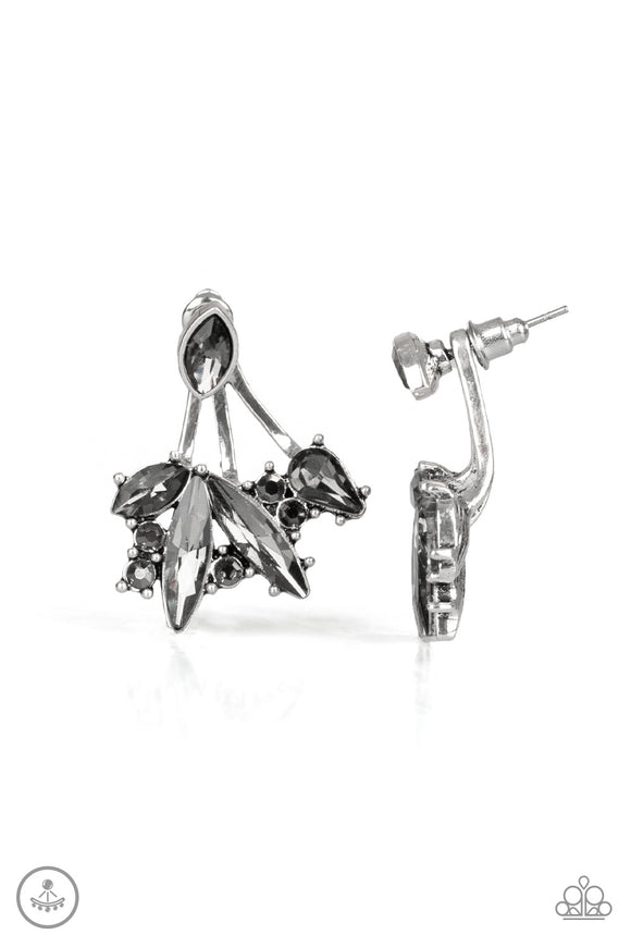 Deco Dynamite - Silver Double-Sided Post Earrings - Box 1 - Double-Sided Post