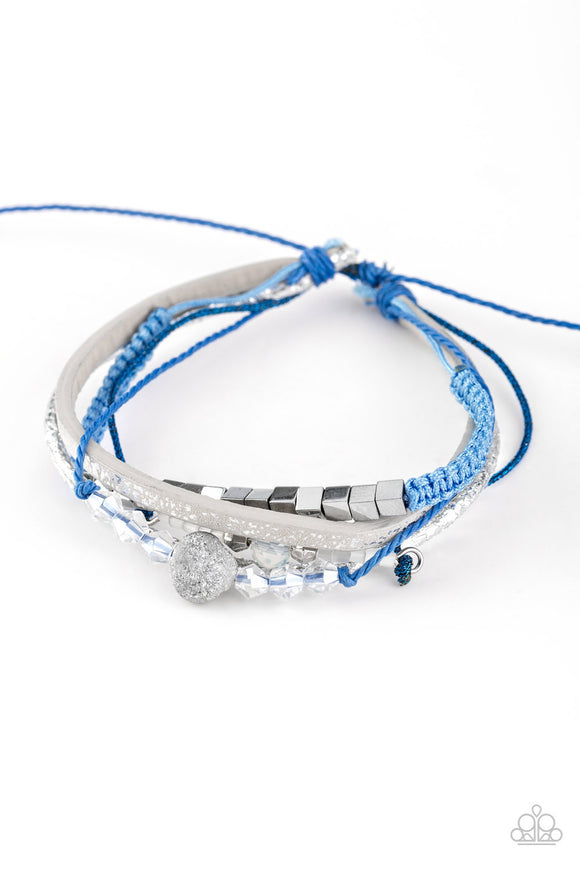 Take A SPACEWALK - Blue Urban Pull Cord Bracelet