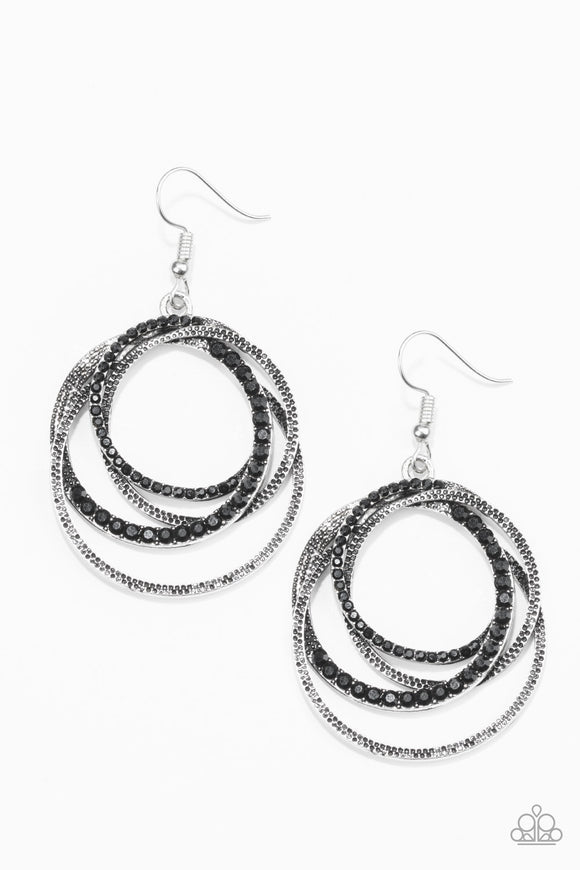 Elegantly Entangled - Black Earring