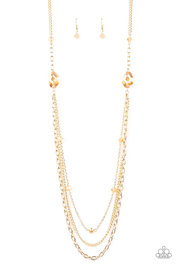 Dare To Dazzle - Gold Necklace - Box 2 - Gold