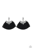 Formal Flair - Black Post Fringe Earring - Box 2 - Black