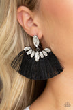 Formal Flair - Black Post Fringe Earring - Box 2 - Black