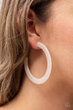 HAUTE Tamale - White Hoop Earrings