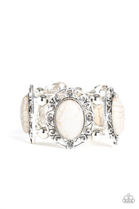 Rodeo Rancho - White Stretch Bracelet