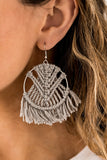 All About MACRAME - Silver Earring