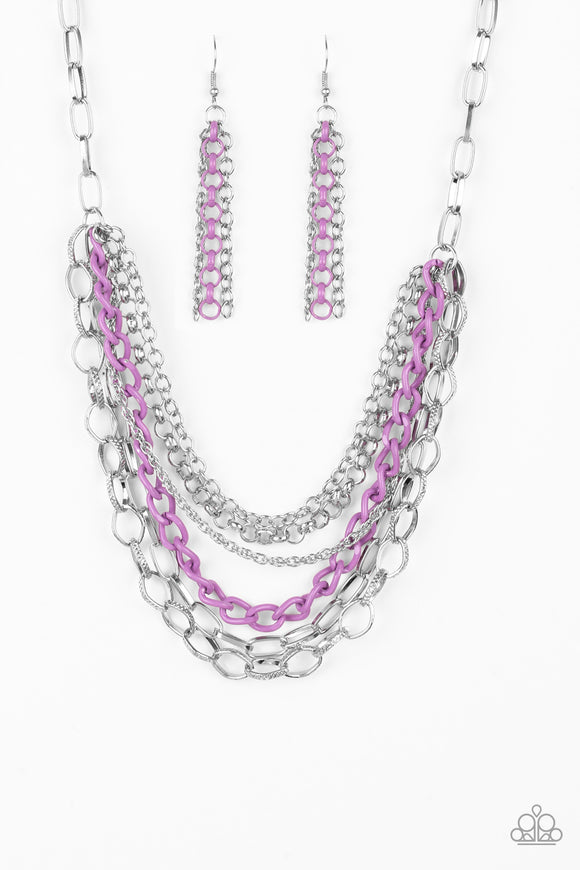 Color Bomb - Purple Necklace - Box 4 - Purple