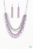 Color Bomb - Purple Necklace - Box 4 - Purple