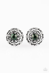Courtly Courtliness - Green Post Earring - Box 1 - Green