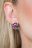 Courtly Courtliness - Pink Post Earring - Box 1 - Pink