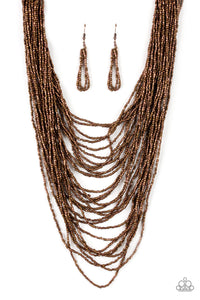 Dauntless Dazzle - Copper Seed Bead Necklace - Box 5 - Copper