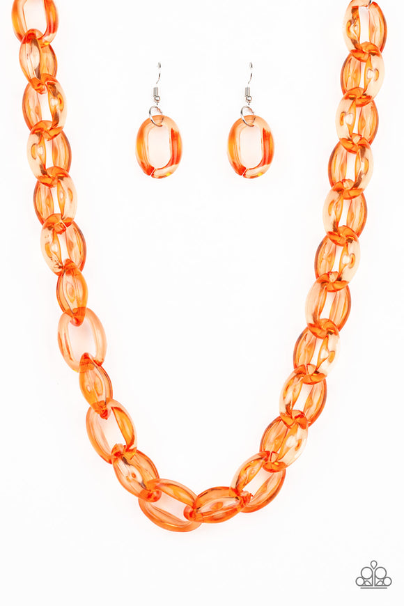 Ice Queen - Orange Necklace - Box 6 - Orange
