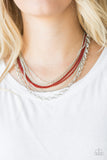 Intensely Industrial - Red Necklace - Box 3 - Red