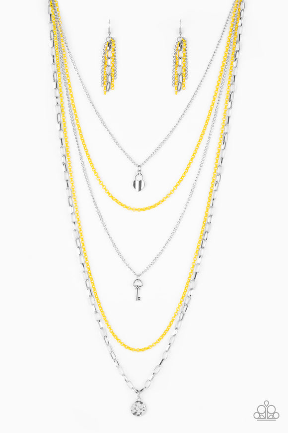 Right On Key - Yellow Necklace - Box 1 - Yellow
