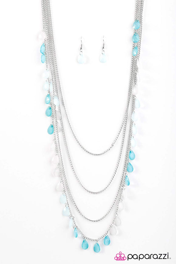 Summer Showers - Multi/Blue Necklace - Box 4 - Blue