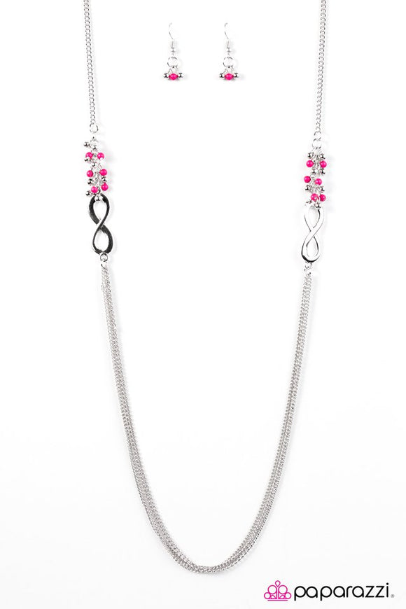 Endlessly Entwined - Pink Necklace - Box 8 - Pink