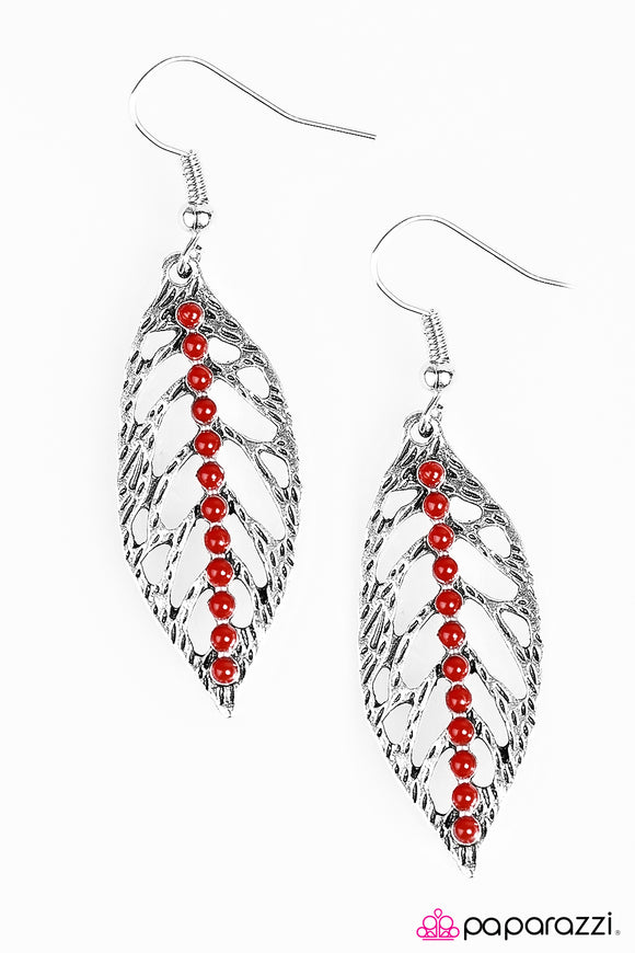 LEAF It At That - Red Earring - Box RedE1