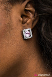 Backstage Broadway - Purple Post Earring - Box 1 - Purple