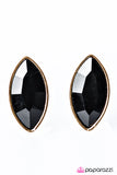 Fashion Avenue - Black/Gold Post Earring - Box 2 - Black