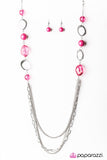 Sassy and Glassy - Pink Necklace - Box 8 - Pink