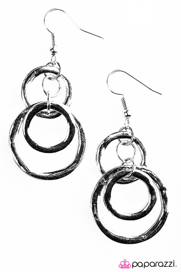 Another Round - Silver Earrings