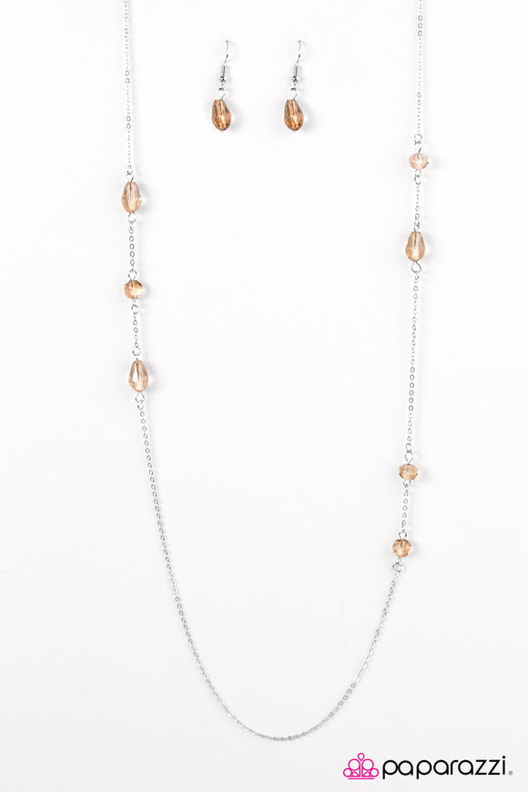 Mornings Are For Mimosas - Brown Necklace - Box 3 - Brown