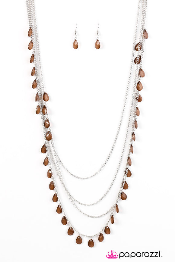 Summer Showers - Brown Necklace - Box 1 - Brown
